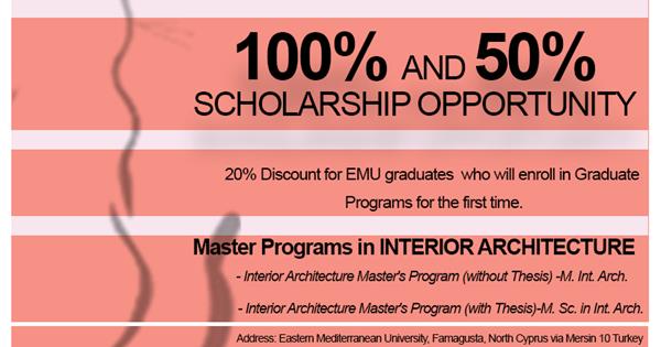 Scholarship Opportunities For Master Programs in Interior Architecture