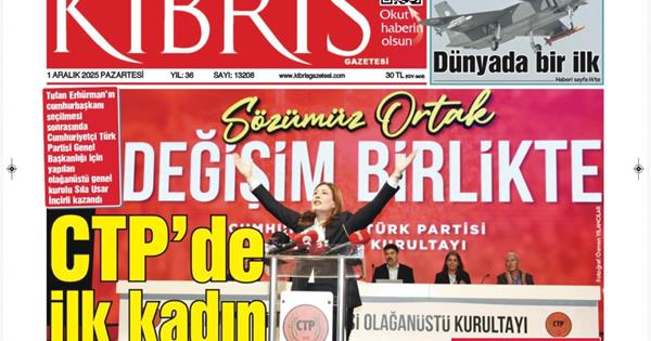 Günün Gazete Mahşetleri / Kıbrıs Gazetesi