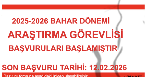 Araştırma Görevlisi Başvuruları Başladı