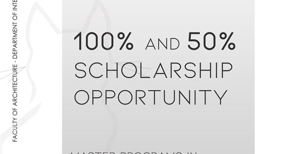 100% And 50% Scholarship Opportunity 